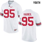 NCAA Ohio State Buckeyes Youth #95 Blake Haubeil White Nike Football College Jersey AGF1045PB